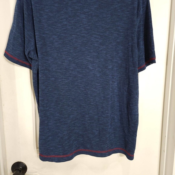 Nat Nast Mens Polo Shirt Navy Blue Cotton Polyester Knit Golf Pullover Top Sz L - Picture 8 of 8